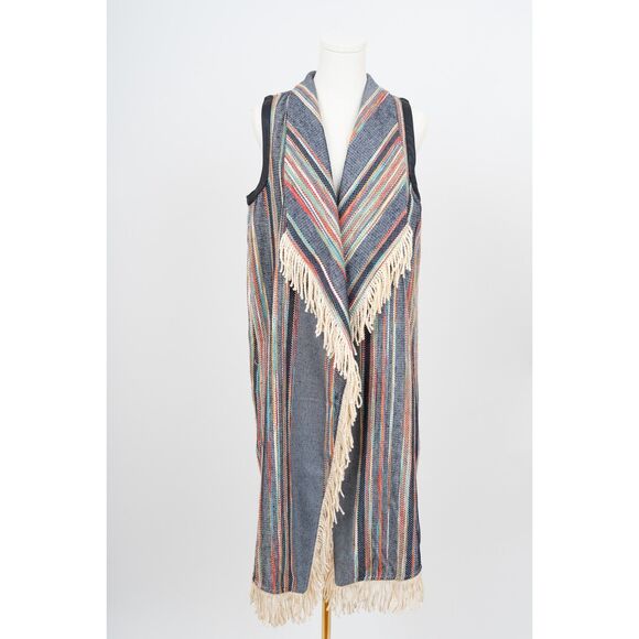 BCBGMAXAZRIA Fringe Tweed Vest Size XS/S - Picture 1 of 6